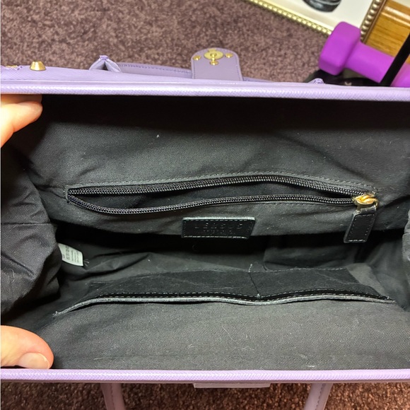 Purple Versus Versace Gold Studded Handbag w Detachable Strap Authenticated - Picture 7 of 10